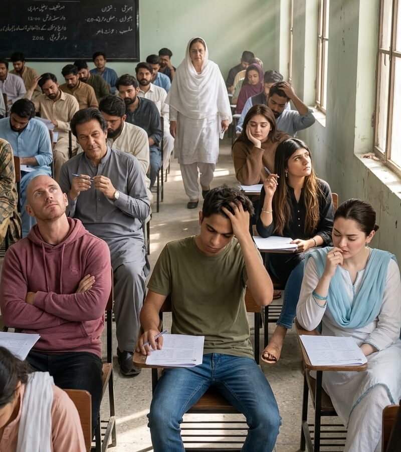 Exam with Hania Amir, Imran Khan, Durefishan, Mia khalifa or Jonny sins
